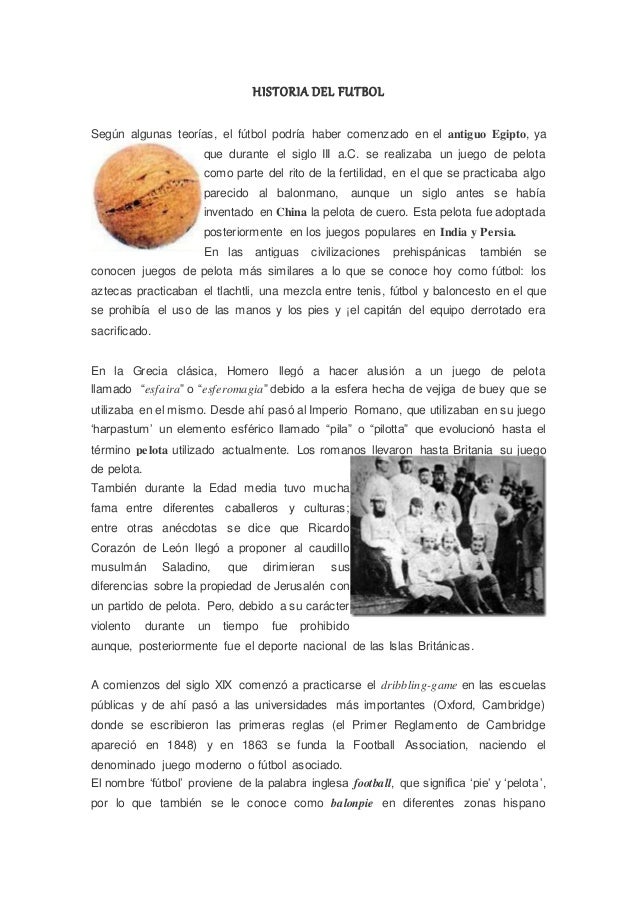 Historia del futbol