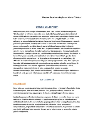 HISTORIA DEL HIP HOP | PDF