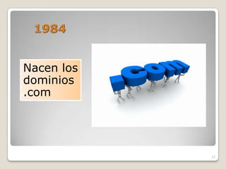Nacen los
dominios
.com




            12
 
