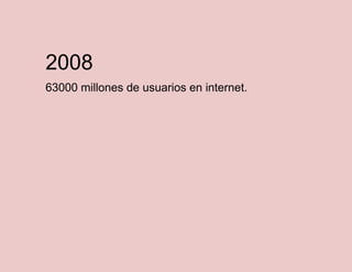 2008
63000 millones de usuarios en internet.

 