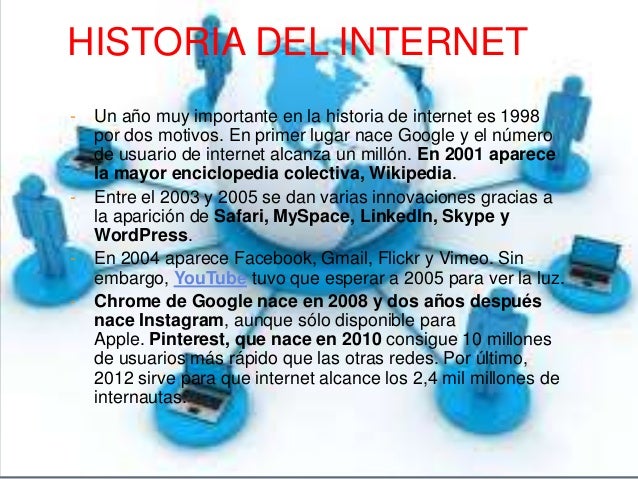 Historia del internet