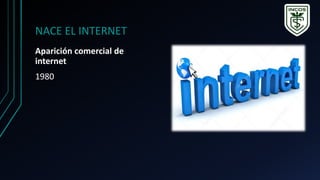 NACE EL INTERNET
Aparición comercial de
internet
1980
 