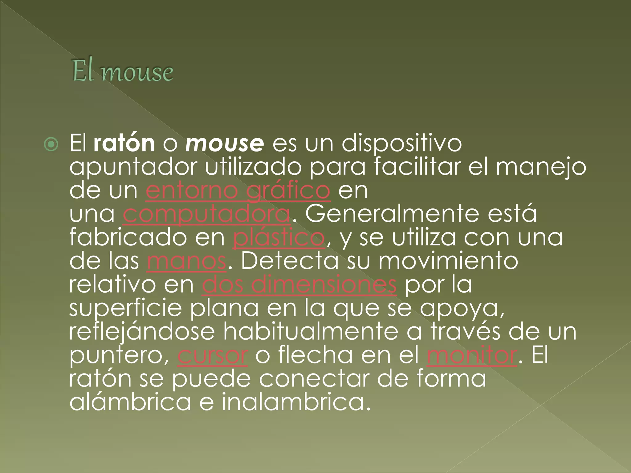 Historia del mouse | PPTX | Computer Peripherals | Computing