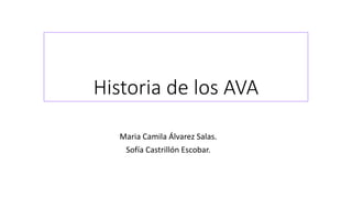 Historia de los AVA 
Maria Camila Álvarez Salas. 
Sofía Castrillón Escobar. 
 