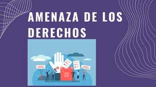 AMENAZA DE LOS
DERECHOS
 
