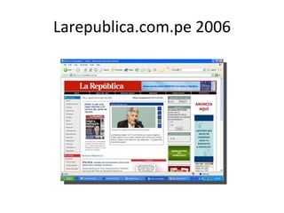 Historia de los diarios peruanos en internet