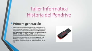 Primera Usb Historia del pen drive por Bernabe Aravena | PPTX