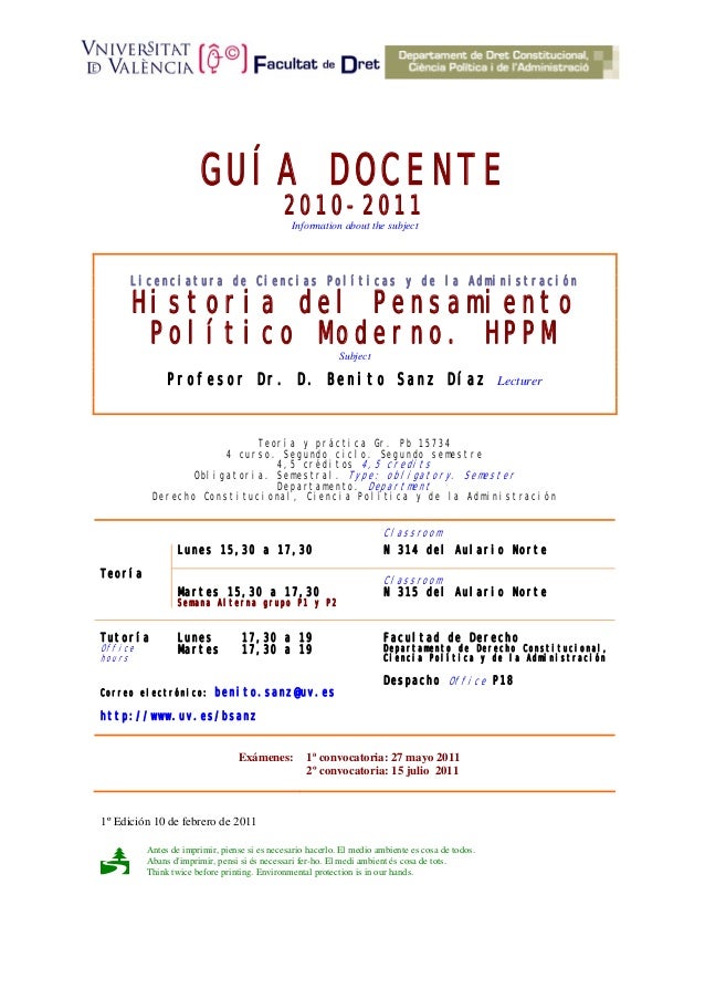 Guia Docente De Historia De Las Ideas Y Del Analisis Necesitaria | historia del pensamiento pol 237 tico moderno 00 guia docente Guia Docente De Historia De Las Ideas Y Del Analisis Necesitaria | historia del pensamiento pol 237 tico moderno 00 guia docente