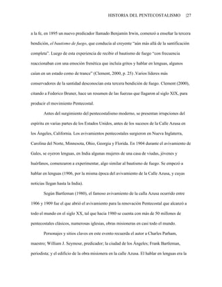 Historia del pentecostalismo gilma vargas | PDF