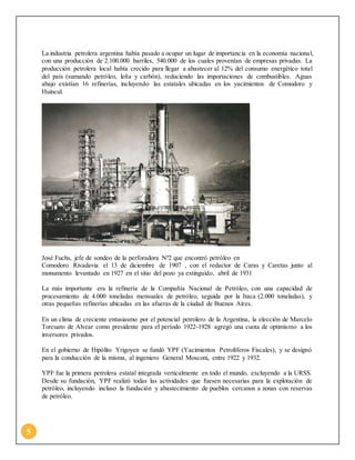 Historia del petroleo en argentina | DOCX
