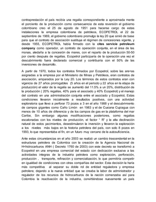 Historia del petróleo en colombia | DOCX