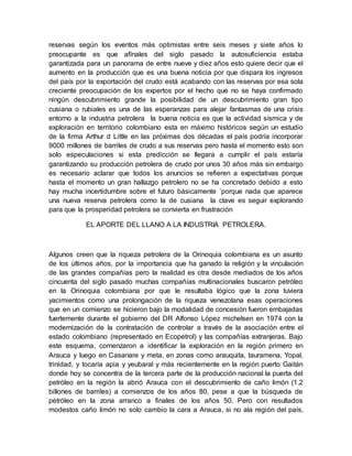 Historia del petróleo en colombia | DOCX