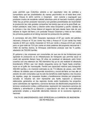 Historia del petróleo en colombia | DOCX