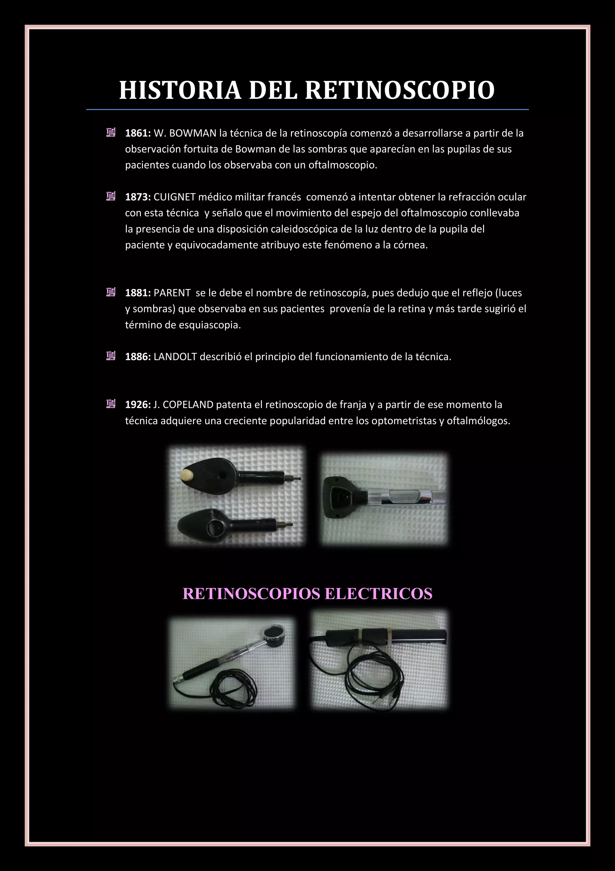 Historia del retinoscopio PDF