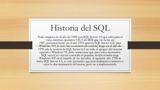 Resultado de imagen para historia microsoft sql server