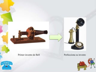 Primer invento de Bell Perfecciona su invento
 