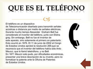 Historia del teléfono  