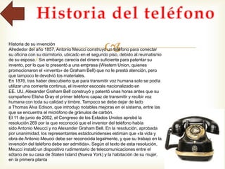Historia del teléfono  