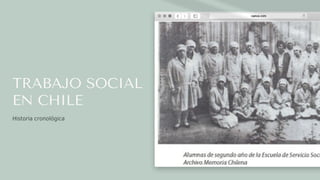 TRABAJO SOCIAL
EN CHILE
Historia cronológica
 
