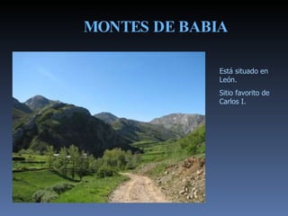 MONTES DE BABIA Está situado en León. Sitio favorito de Carlos I. 