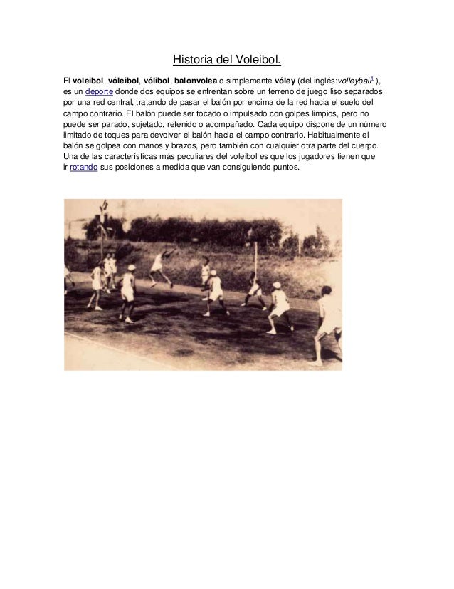 Historia del voleibol