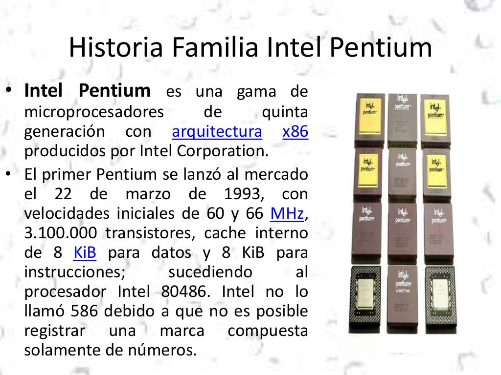 Historia de microprocesadores