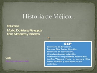 Visita: http://sdpnoticias.com/sdp/ Saludos a: Morfo, Dontriana, Renegado, Sam, Masiosare y los otros. 