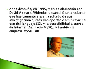 Historia de mysql | PPTX