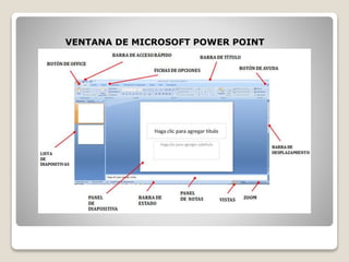 VENTANA DE MICROSOFT POWER POINT
 