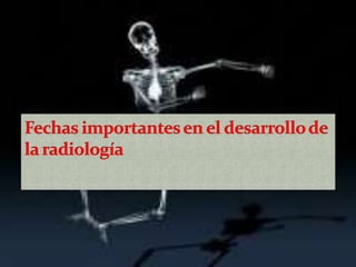 Fechas importantes en el desarrollo de la radiología  