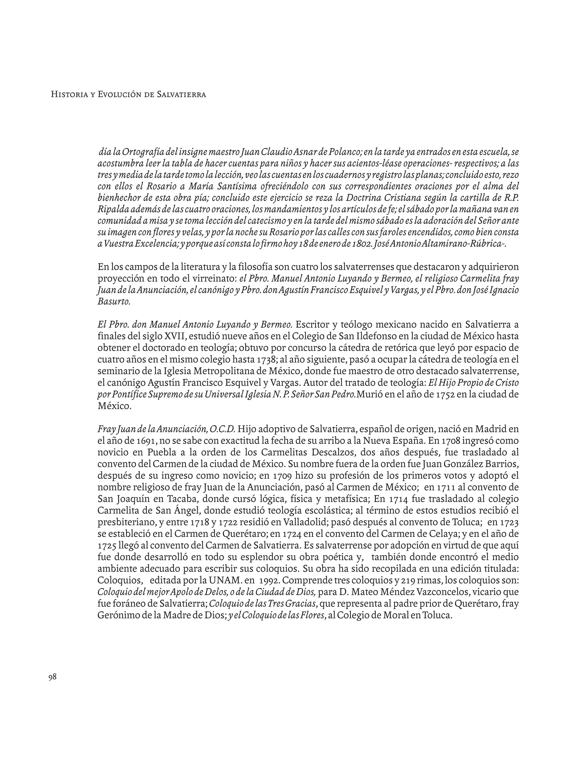 Historia de salvatierra