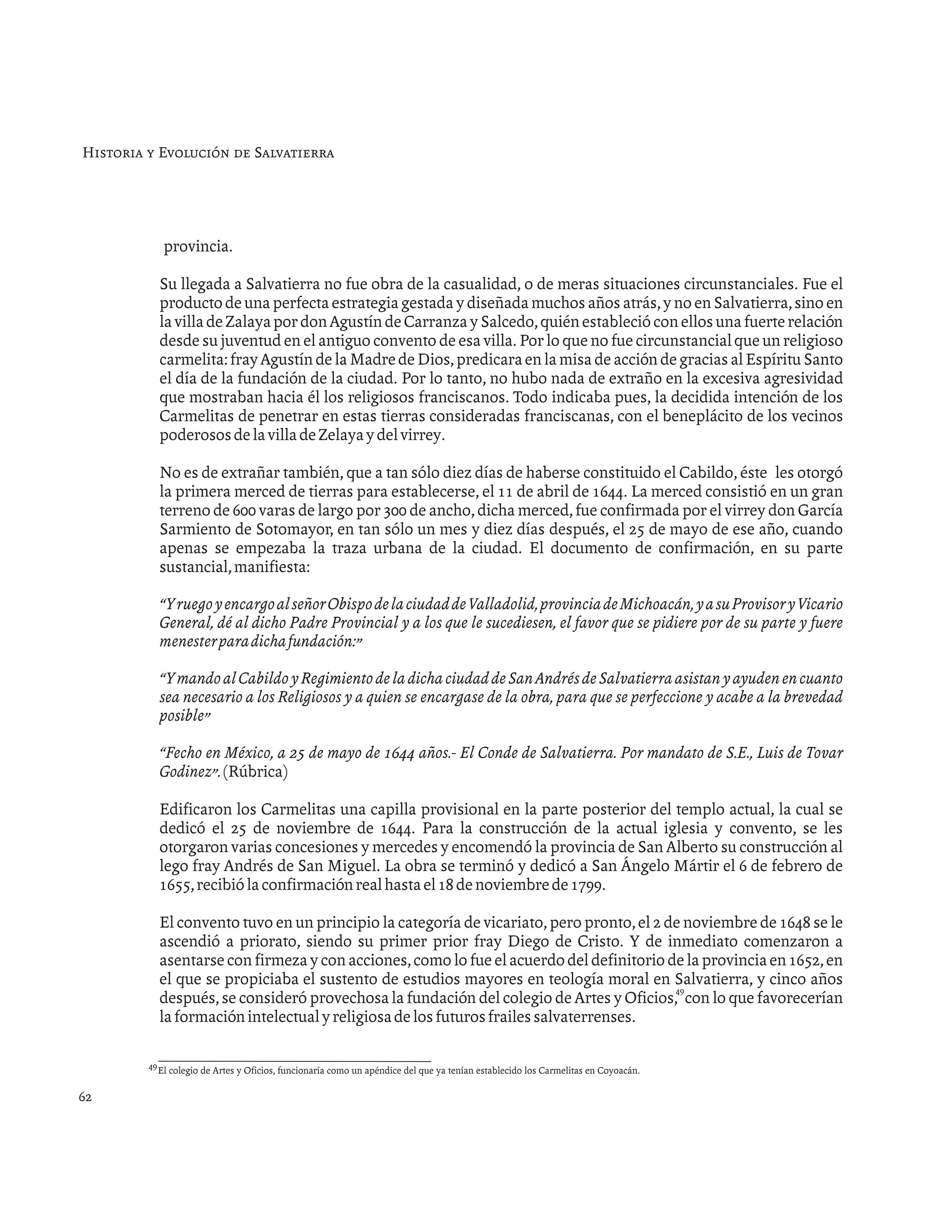 Historia de salvatierra