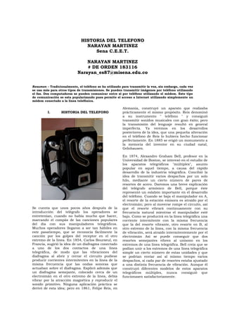 Historia de telefono