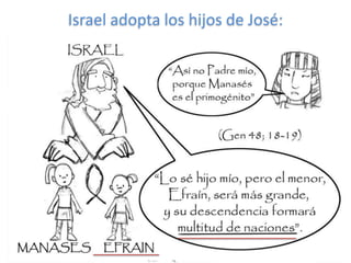 Israel adopta los hijos de José:
 