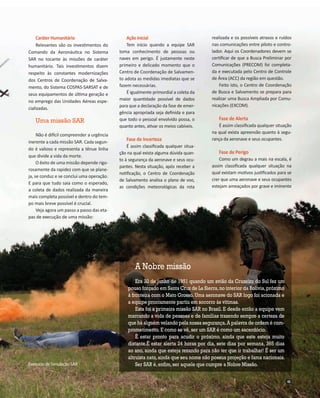 Caráter Humanitário
Relevantes são os investimentos do
Comando da Aeronáutica no Sistema
SAR no tocante às missões de cará...