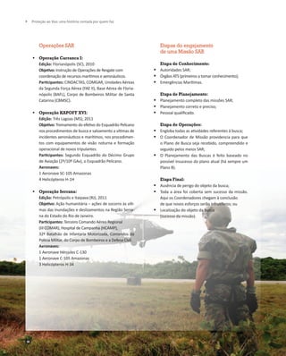 	 Proteção ao Voo: uma história contada por quem faz

	 Operações SAR
	Operação Carranca I:
	Edição: Florianópolis (SC),...