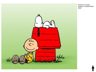Charles M. Schulz.
Snoopy e Charlie Brown.
1950
 