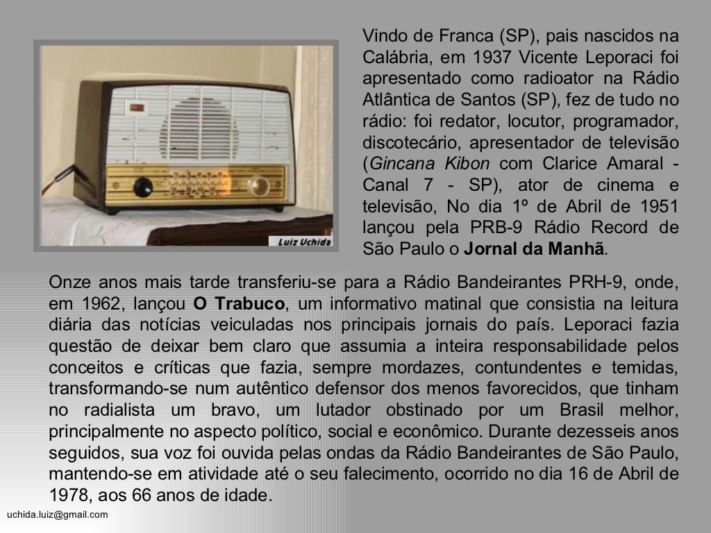 Historia do radio no brasil