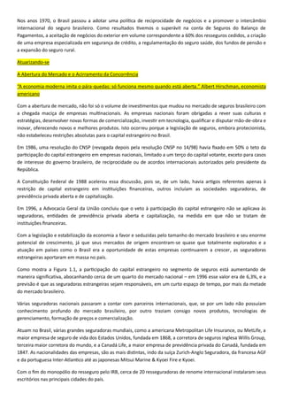 Nos anos 1970, o Brasil passou a adotar uma po
internacional do seguro brasileiro. Como re
0
de uma empresa especializada em se , a regula
.
Atuarizando-se
-
americano
nais. As empresas nacionais foram
-de-obra e
inovar, oferecendo novos e melhores produtos. Isto ocor , embora protecio
.
9 9 0
, exceto para casos
de interesse do governo brasileiro, de reciprocidade ou de acordos internacionais au
.
9
.
99
institui .
-
.
maneira significativa, abocanhando cerca de um quarto d – 99
, por mais da metade
do mercado brasileiro.
internacio
conhecimento profundo do mercado bra
.
oras mundiais, como a americana Metropolitan Life Insurance, ou MetLife, a
maior empresa de seguro de vida dos Estados Unidos, fundada em 1868, a corretora de seguros inglesa Willis Group,
ter , a maior empr , fundada em
1847. -Anglo Seguradora, da francesa AGF
e da portugue - & Kyoei Fire e Kyoei.
0
.
 