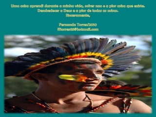 Uma coisaaprendidurante a minhavida, sofrernao e a piorcoisaqueexiste. Desobedecer a Deus e a pior de todas as coisas.Sinceramente,Fernanda Torres/2010fftorres65@hotmail.com