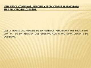 -ENCUENTREN CONCEPTOS CENTRALES DE LA SITUACION PROBLEMA.EN ESTA ACTIVIDAD SE INMISCUYE AL  ALUMNO INDAGAR SOBRE  LA LLEGADA DEL PODER DE UN PERSONAJE QUE CAMBIA LA FORMA DE VIDA DE LOS MEXICANOS Y AYUDA A REFLEXIONAR SOBRE LO ESCRITO EN LAS PAGINAS DE LA HISTORIA Y  EL MOMENTO HISTORICO QUE COMPETE A CADA ETAPA DE ACUERDO A LAS NECESIDADES.