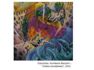 Futurismo- Humberto Boccioni -
    “Visões simultâneas”, 1912
 