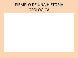 EJEMPLO DE UNA HISTORIA
      GEOLÓGICA
 