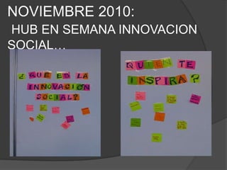 NOVIEMBRE 2010: HUB EN SEMANA INNOVACION SOCIAL…