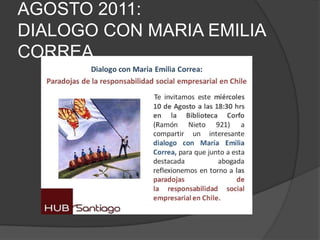 AGOSTO 2011: DIALOGO CON MARIA EMILIA CORREA 