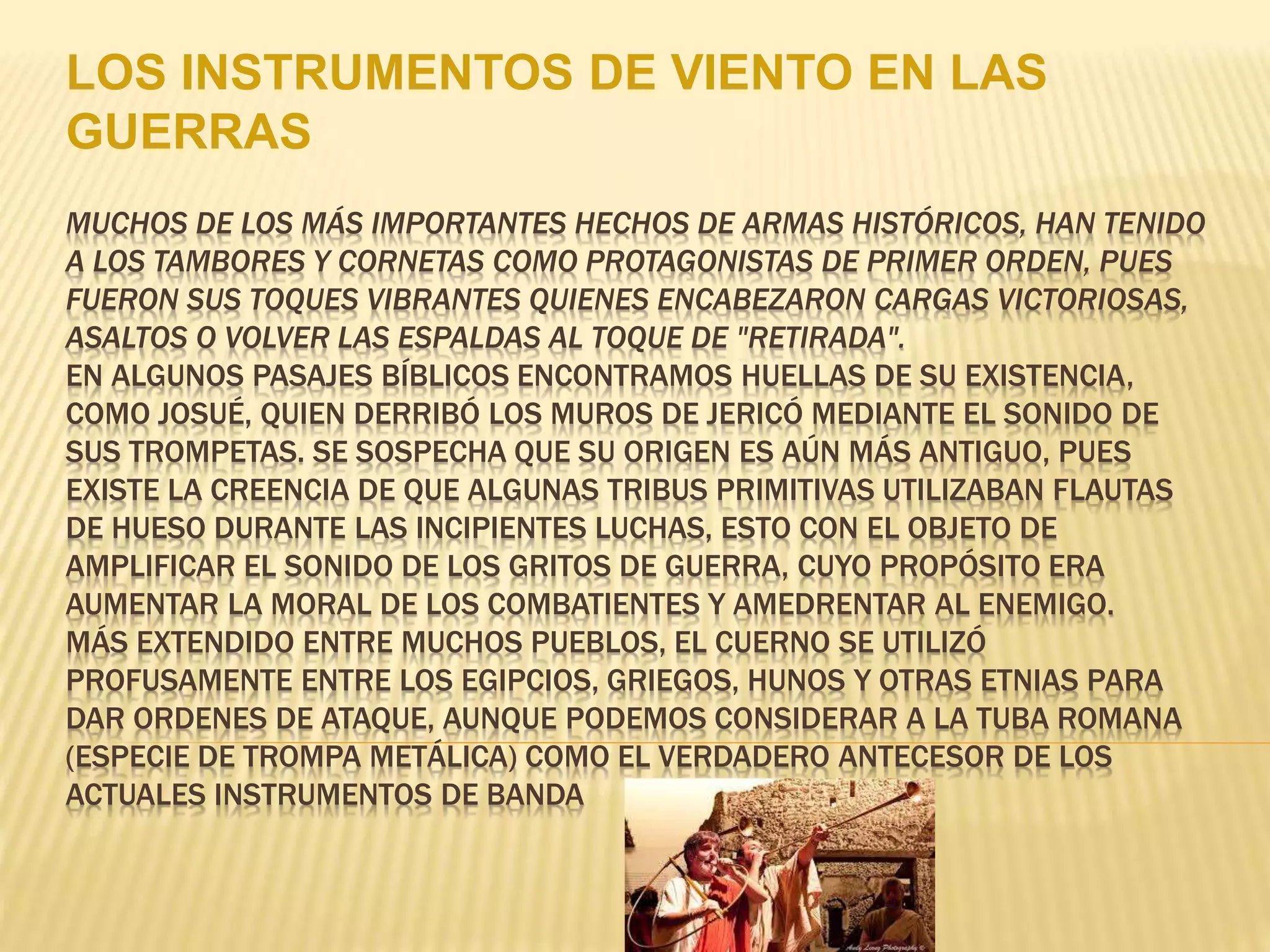 Historia de la música a través de los instrumentos de viento | PPTX