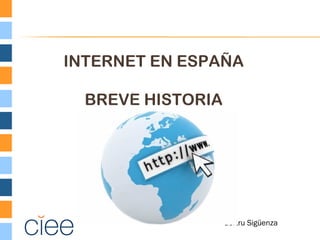 INTERNET EN ESPAÑA

  BREVE HISTORIA




                   Gertru Sigüenza
 