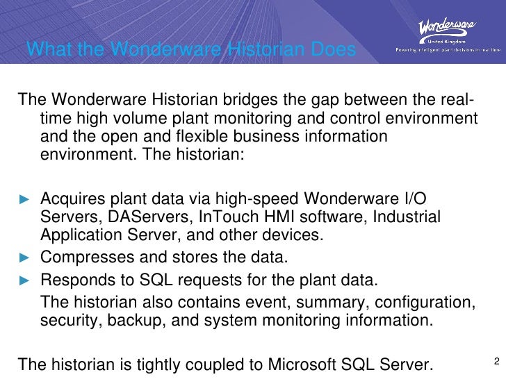 Wonderware Data Historian