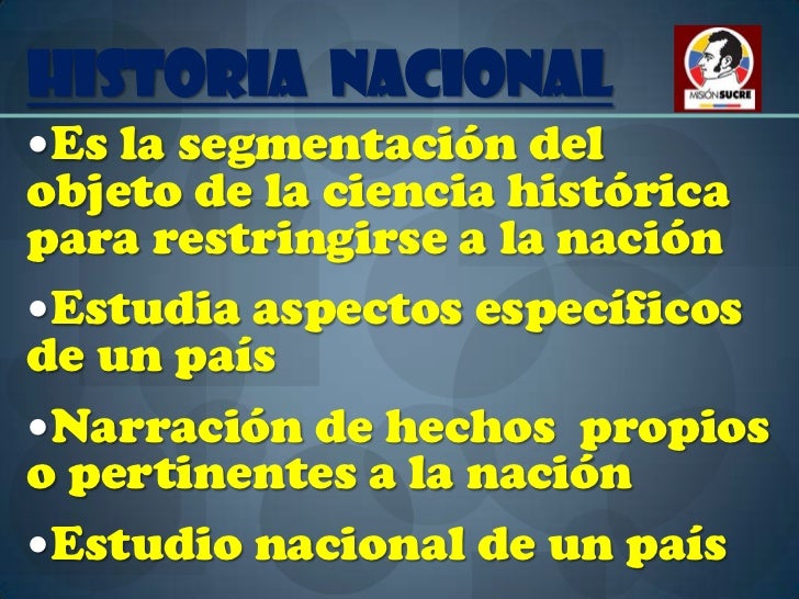 Historia nacional y local