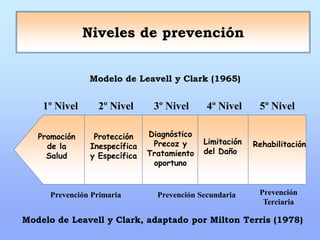 Teórico: Historia Natural de la Enfermedad y Niveles de Prevención